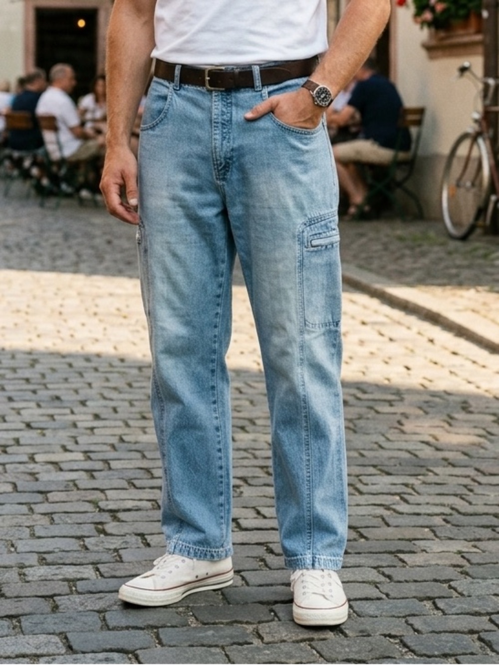 Epic European E3 90s Baggy Jeans Size 36x31 Cargo Wide Leg Skater Punk Denim